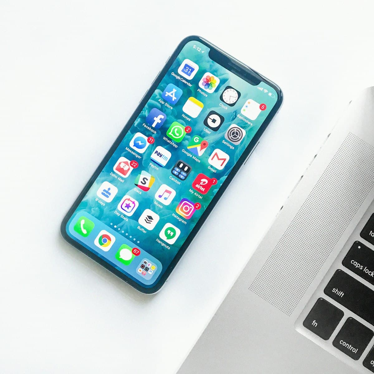 Native mobile app interface on a smartphone