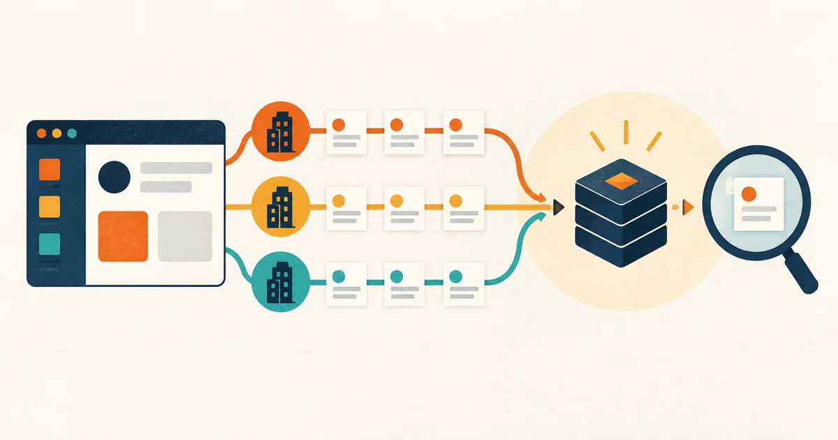 Trustworthy SaaS audit evidence Tenant-scoped SaaS events flowing into a protected evidence ledger for review