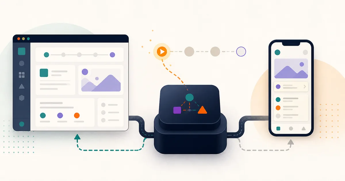 Shared product foundation branching into a browser application and a focused mobile application as possible first releases