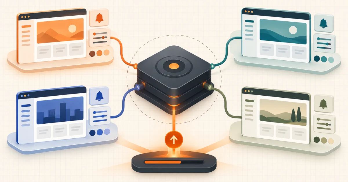 One secure SaaS product core delivering four differently branded tenant experiences