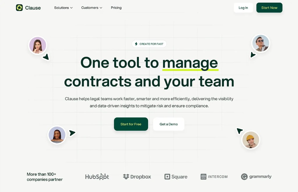 Leeonex concept SaaS contract management landing page development