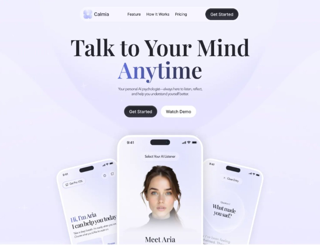Leeonex concept AI mental health landing page development